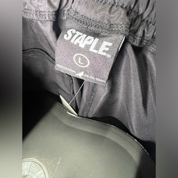 Staple Pigeon black drawstring logo shorts - Picture 5 of 10